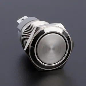 New Design Heavy Duty Brass Nickel Body 1NO Electrical Momentary 15A 250VAC Non-illuminated Push Button Switch