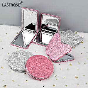 <span class=keywords><strong>Specchio</strong></span> da tasca piccolo portatile all'ingrosso con doppio lato farfalla rosa Glitter <span class=keywords><strong>specchio</strong></span> per il trucco compatto - Product Image 6