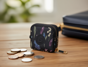 Portamonete Quadrato con Doppia Cerniera 5 Pollici in Microfibra Pelle Sintetica Unisex Mini Portafoglio - Product Image 2