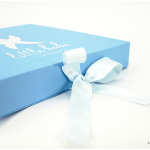 Cajas de regalo azules con tapa magnética plegable de embalaje de tablero de grado <span class=keywords><strong>fuerte</strong></span> de Venta caliente de lujo con cinta y Rafia - Product Image 2