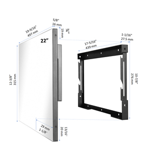 22นิ้วกระจกแผง Full HD หน้าจอห้องน้ำกันน้ำระยะไกลสมาร์ททีวีกับ WiFi - Product Image 3