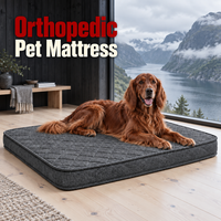 Lit pour animaux de compagnie en mousse à mémoire de forme orthopédique, grand, doux, écologique, sur mesure, avec plateau alvéolé, amovible