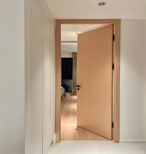 Puerta Interior Moderna de América del Norte, Puerta de Madera de <span class=keywords><strong>2</strong></span> Paneles con Núcleo Hueco, Imprimada en Blanco - Product Image 1