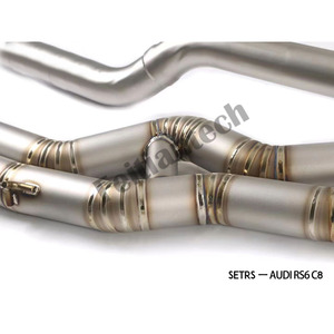 Prix usine pour <span class=keywords><strong>Audi</strong></span> <span class=keywords><strong>RS6</strong></span> C8 Catback échappement Section mi-queue en alliage de titane + Section avant en acier inoxydable - Product Image 5