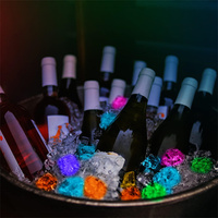 Glaçons lumineux multicolores, lumières LED en forme de glaçon, capteur de liquide, glaçons lumineux pour la décoration de bar et de fête