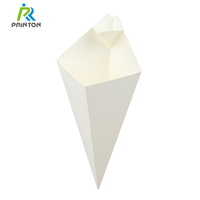 Printon 12oz 16oz papier kraft jetable imprimé personnalisé feux puce cône bulle gaufre frites tasses
