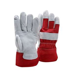SONICE, venta al por mayor, cuero de vaca, cuero partido, soldador Tig eléctrico, aparejo de seguridad, corte de trabajo, guantes resistentes al calor de soldadura - Product Image 6