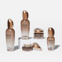 Flacon pompe vide de luxe pour soins de la peau 100ml, flacon en verre pour masque facial et huile capillaire 30g 50g, et ensemble de pots à crème