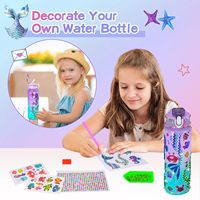 Ensemble de papeterie sirène DIY en gros pour filles, carnet créatif et kit de gourde, fournitures scolaires pour enfants, coffret cadeau