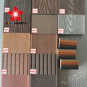 UV-estabilizado WPC exterior quadrado madeira-plástico <span class=keywords><strong>Decking</strong></span> antiderrapante impermeável anti-corrosão jardim de duas cores ecológico - Product Image 1