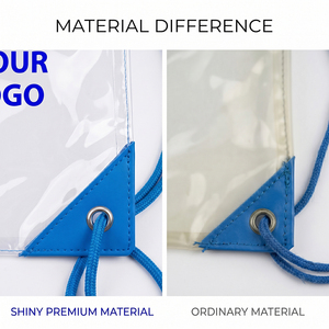 Borsa con Coulisse in PVC Trasparente Approvata per Stadi, Personalizzabile con Logo, Impermeabile, per Eventi Sportivi - Product Image 6