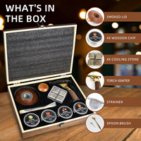 Kit affumicatore di whisky personalizzato con trucioli di legno-Set infusore di bevande vecchio stile, scatola da fumo Premium regalo per Cocktail Bourbon