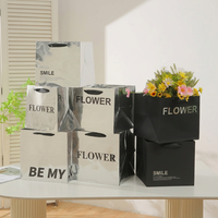 Caja de Flores con Logotipo Personalizado, Caja de Regalo Floral de Cartón para Ramo de Rosas Eternas, Suministros de Embalaje para Regalos Navideños