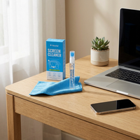 Nettoyant d'écran portable mini 8 ml, spray de nettoyage d'écran de poche avec chiffon en microfibre pour téléphone, tablette, ordinateur portable