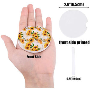 Posavasos absorbente para el Interior del coche, accesorio bonito para bebidas, 3 en - Product Image 2