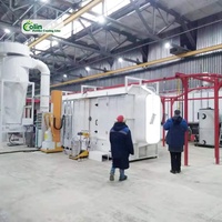 Ligne de production de peinture électrostatique en poudre avec cabine de pulvérisation et four à convoyeur pour ressorts en acier