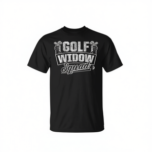 Camiseta Golf Widow Squad para mujer, manga corta, cuello redondo, ropa deportiva informal - Product Image 2