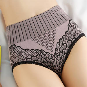 女式蕾丝高腰棉内裤柔软透气全覆盖弹力三角裤女士内裤 - Product Image 6