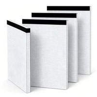 Blocs de papier quadrillé ligné, 30 feuilles/bloc, carnet quadrillé blanc pour étudiants, mathématiques, dessin, calcul, fournitures de bureau