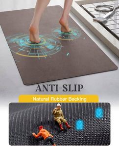 Skymoving Modern Eco-Friendly Anti-Slip Bath <b>Mat</b> Super Absorbent 2-Piece <b>Set</b> Soft PU Material for <b>Bathroom</b> - Product Image 4