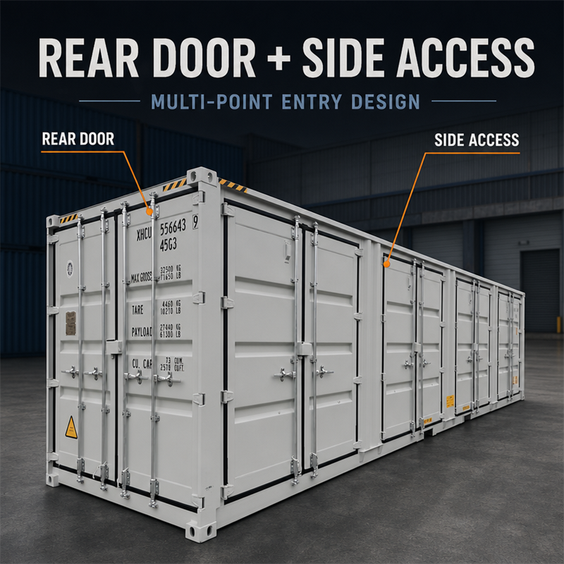 Multiple Container Multiple Side Doors 40ft High Cube Cargo Container Storage Logistics ...