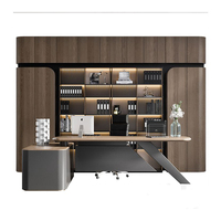 Revêtement résistant à l'eau de bureau moderne Armoire latérale verrouillable Matériau en bois composite pour directeur président