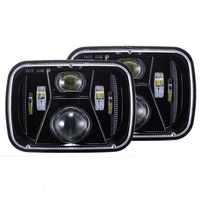 Projecteur rectangulaire 5x7 phare led pour Chevrolet C4 Corvette 1984-1996 accessoires 12v led lumières pour chevy