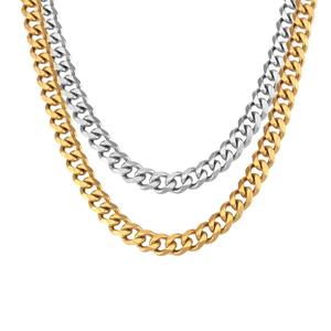 Go Party Hip Hop 3,5mm/5mm/7mm/9mm cadena <span class=keywords><strong>de</strong></span> eslabones cubanos collar pulsera 18K chapado en oro collares <span class=keywords><strong>de</strong></span> acero inoxidable para hombres y mujeres - Product Image 1