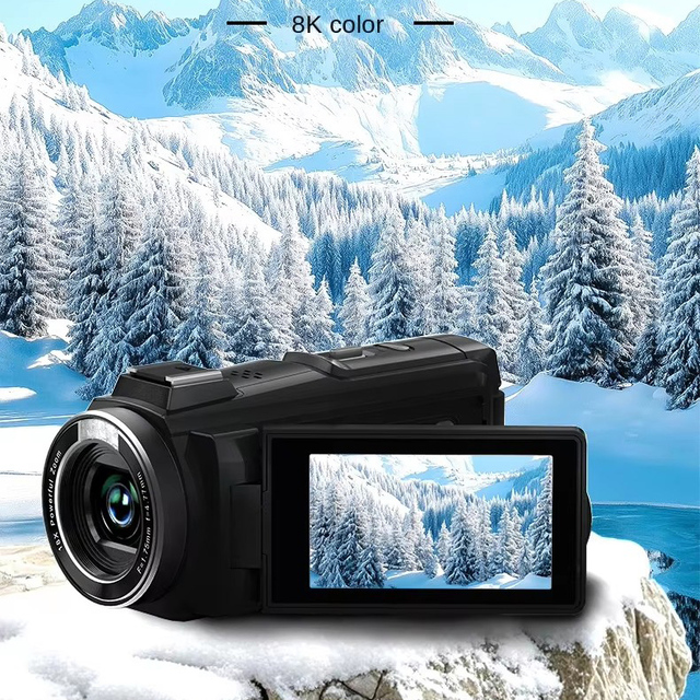 8K Video Camera Camcorder 64MP UHD WiFi Vlogging Cameras With IR Night Vision 3.0''Touch Screen Camera
