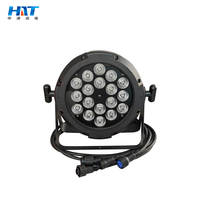 HAT 18pcs IP65 Projecteur LED Par plat et fin DMX 512 étanche pour extérieur 18x10W RGBW pour scène