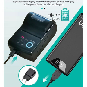 Impresora inalámbrica de recibos, dispositivo de impresión ligero con Bluetooth, gran capacidad <span class=keywords><strong>media</strong></span> - Product Image 2