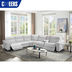 MANWAH CHEERS-Sofá esquinero Seccional de tela eléctrica con carga inalámbrica y almacenamiento para sala de estar - Product Image 2