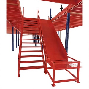 סיטונאי מתכת רצפה מזנין מערכת מיסוך מדפים מתכת מדף פלדה מחסן אחסון מדפים יחידות עם מעלית - Product Image 1