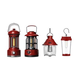 New Year Outdoor Camping <b>Lantern</b> Red Led Rechargeable Battery Long Life Retro Style For Tent Use - Product Image 5