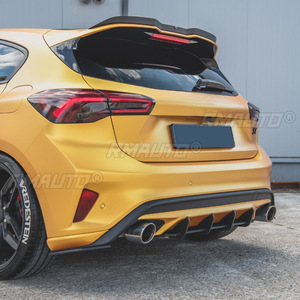 Diffuseur de pare-chocs arrière noir brillant, séparateurs de lèvres, spoiler, protection de pare-chocs arrière pour Ford Focus ST MK4 2018-2021, accessoires de style automobile - Product Image 5