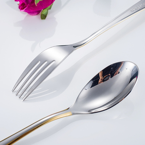 Juego de cubiertos contemporáneos al por mayor, cucharas para cena, restaurante, boda, fiesta, cubiertos dorados de acero inoxidable, 4 piezas - Product Image 6