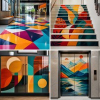 Mesin Cetak Dinding UV Inkjet 3D Baru dengan Printhead Epson I3200 CMYKW Otomatis untuk Lukisan Mural Fleksibel Indoor Outdoor