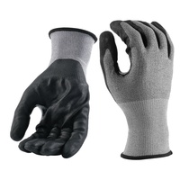 Gants de travail anti-coupure A5, calibre 13, avec doublure en acier HPPE, revêtement en mousse de nitrile, pour la protection des travailleurs, la coupe industrielle et les travaux en tissu.