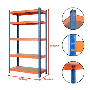 Boltless đinh tán kệ kim loại siêu thị Kệ xếp chồng kệ 5 tầng lưu trữ Kệ giá cho nhà - Product Image 3