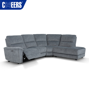 Canapé sectionnel électrique inclinable en tissu au design moderne MANWAH CHEERS avec port USB pour salons d'appartements et de villas - Product Image 3