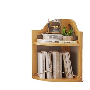 Étagère d'angle multi-niveaux 3 étages couleur bois naturel, organisateur de bureau sur pied - Product Image 2