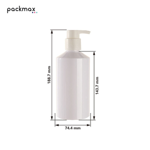 500ml Cylindrical Tapered Shoulder <b>Pump</b> <b>Bottle</b> for Shampoo Body Wash - Custom Empty Conditioner Container Wholesale - Product Image 4