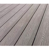 Revêtement de sol extérieur résistant aux fissures, panneau de terrasse en composite WPC à grain de bois moderne