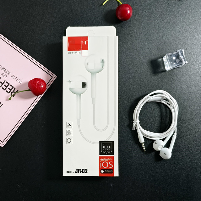 Smartphone 3.5 Interface Headset with In-Line Control Microphone Hole Wired Music Earphones Headphones for Receiving Phone Calls