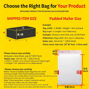 Oferta Especial: Sobres de Plástico Coextruidos Premium Negros Personalizados con Burbujas, Bolsas de Envío, Envoltorios de Burbujas Personalizados - Product Image 6