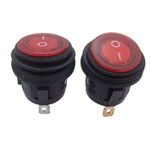 Interruttore a bilanciere rotondo industriale impermeabile illuminato a luce rossa <span class=keywords><strong>WK</strong></span>, 3 pin ON-OFF, 6A/250V, 30000 cicli - Product Image 6