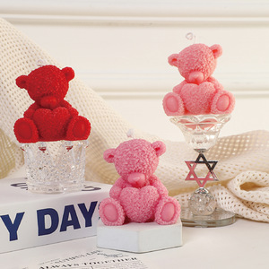 <b>Cute</b> Heart <b>Bear</b> Shaped Scented Candle Romantic Valentine Birthday Gift Home Atmosphere Souvenir - Product Image 3