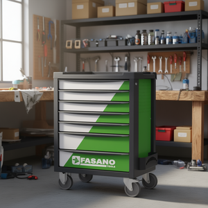 Carrito de herramientas rodante Fasano Tools con 7 cajones y ruedas para almacenamiento en taller - Product Image 3