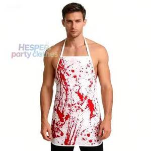 Delantal de Chef de Terror de Halloween HP con Manchas de Sangre, Disfraz, Accesorio de Cosplay, Babero de Carnicero Sangriento, Decoración para Fiestas - Product Image 1
