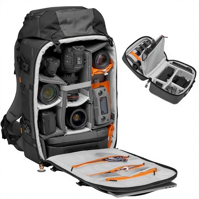 OEM Logo Durable Portable Large Capacity Photography Drone Gimbal Support Multiple Compartments Waterproof Camera Backpack Bag